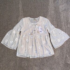 NWT Show Me Your Mumu Floral Embroidered Blouse